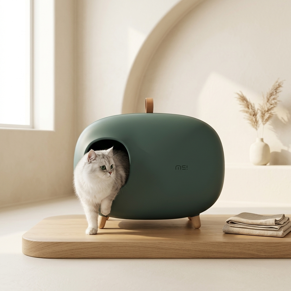 Contemporary Cat Litter Box