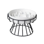 Elevated Ceramic Slow Feeder Bowl