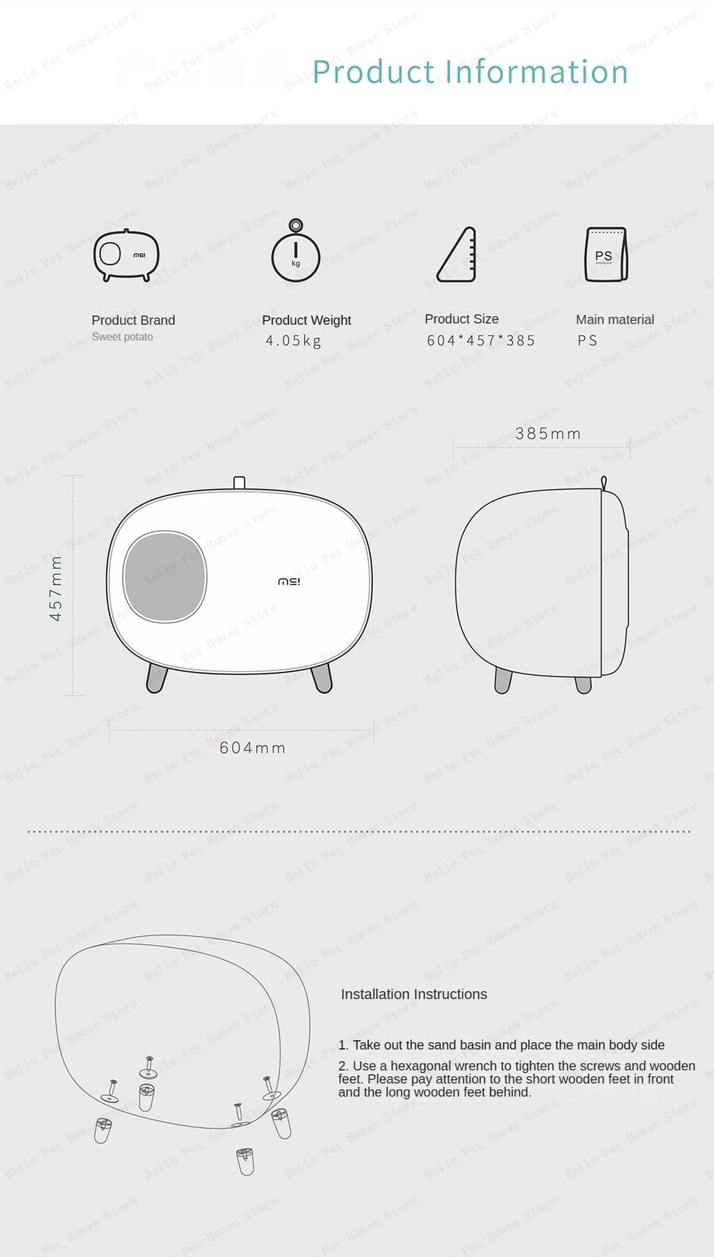 Contemporary Cat Litter Box