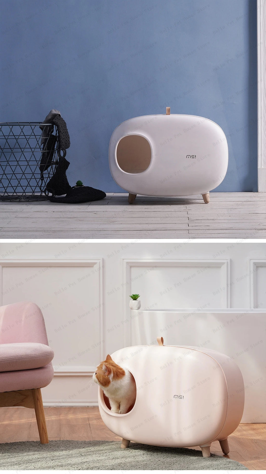 Contemporary Cat Litter Box