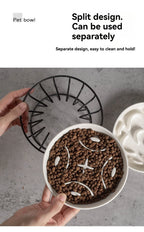 Elevated Ceramic Slow Feeder Bowl
